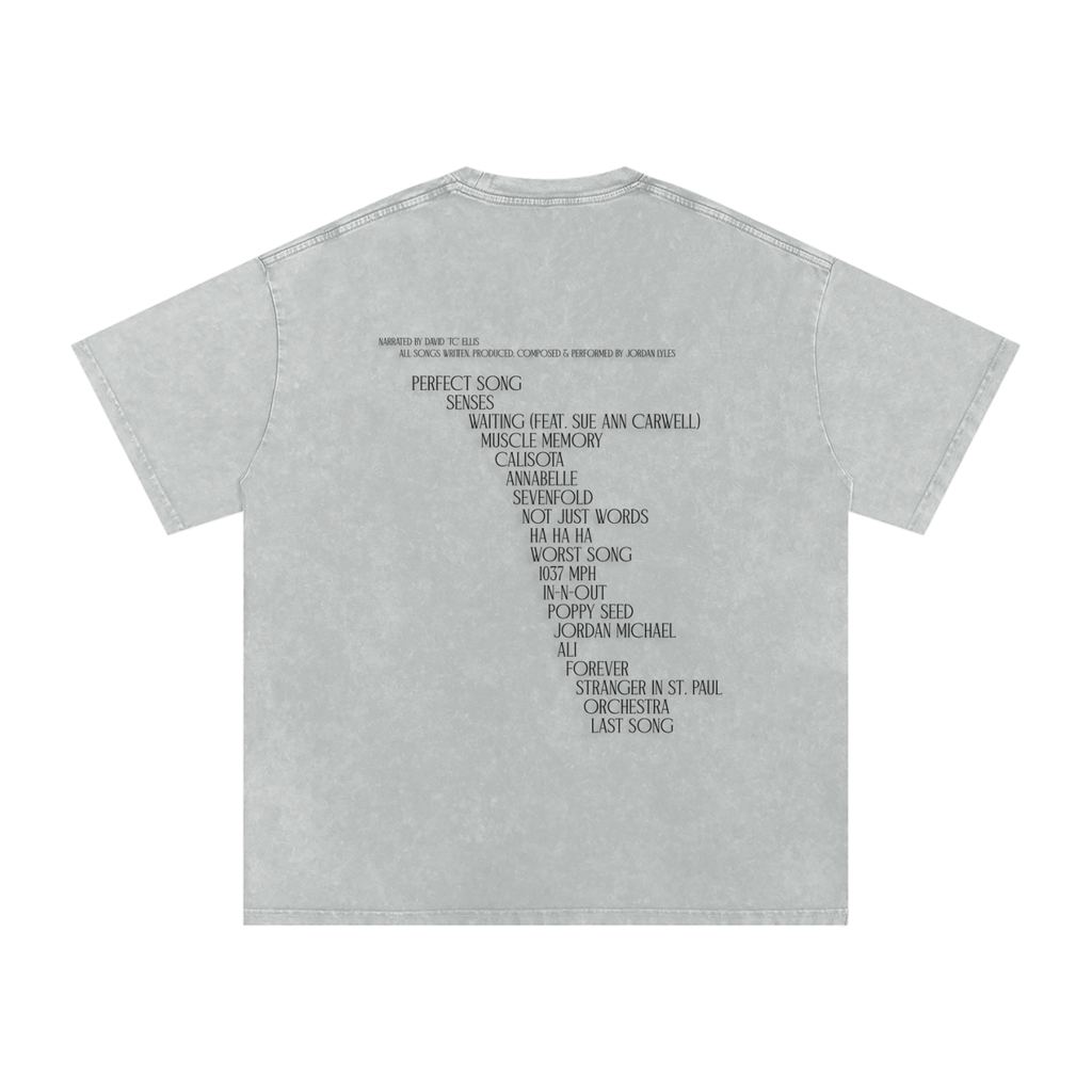 Orchestra Grey Snow Washed Oversized Cotton T-Shirt