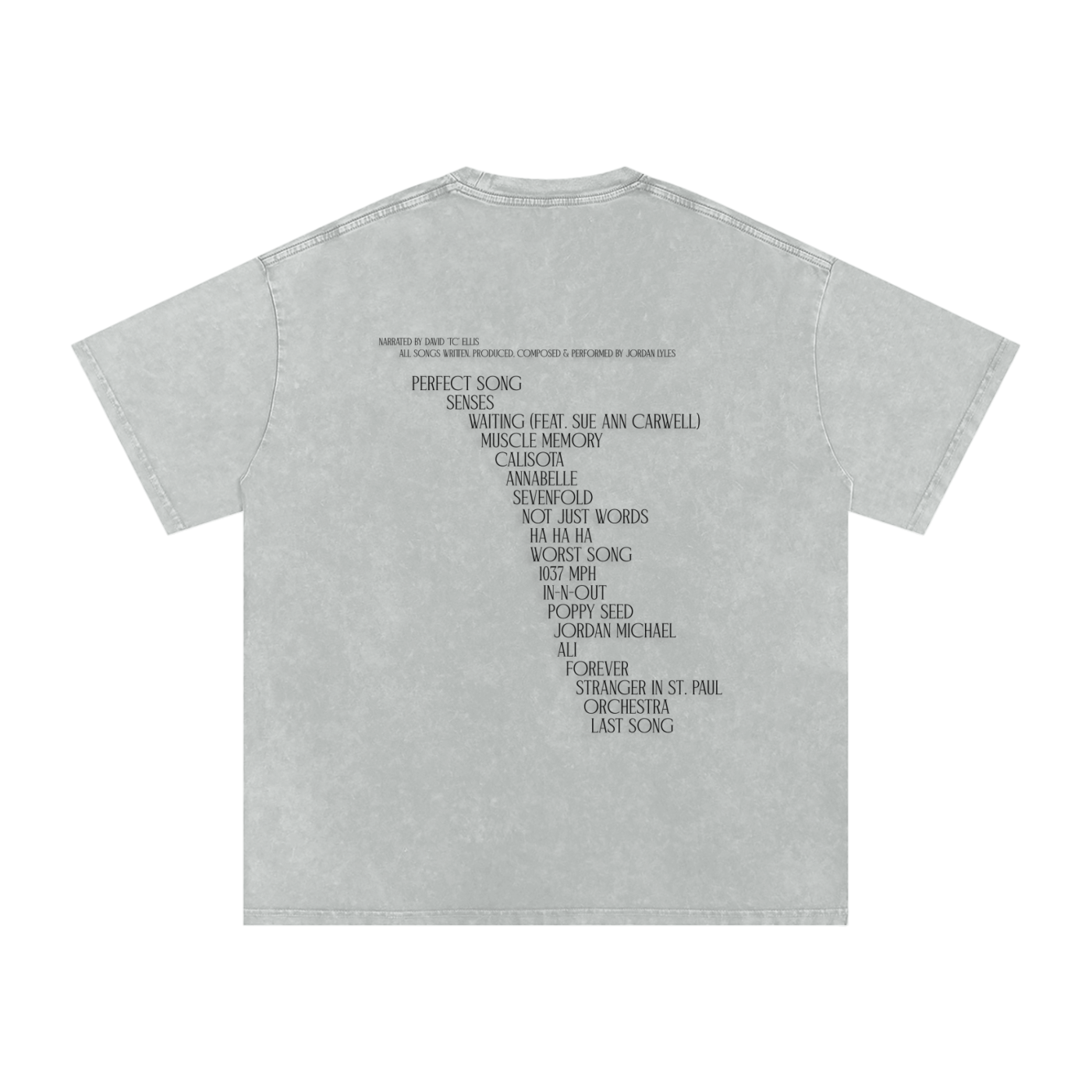 Orchestra Grey Snow Washed Oversized Cotton T-Shirt