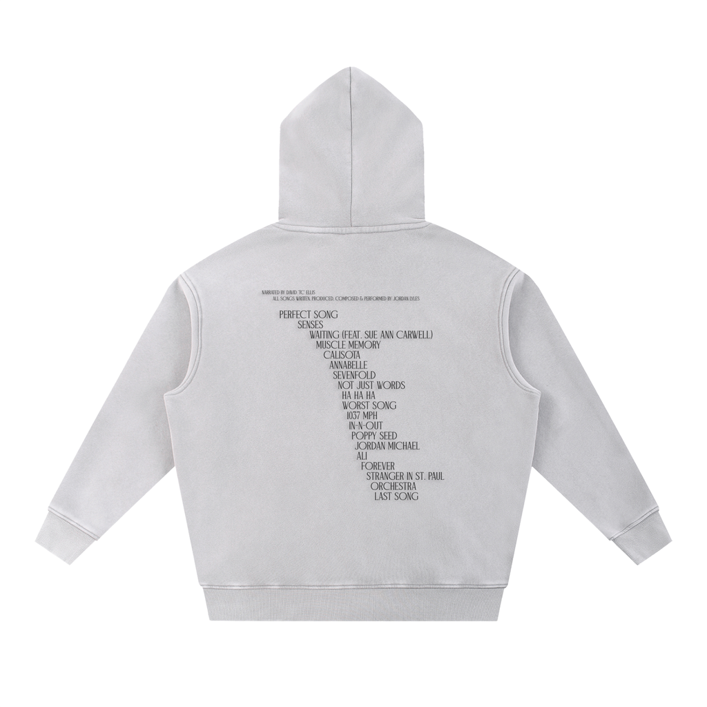 Orchestra Grey Snow Wash Fleece Oversize Hoodie
