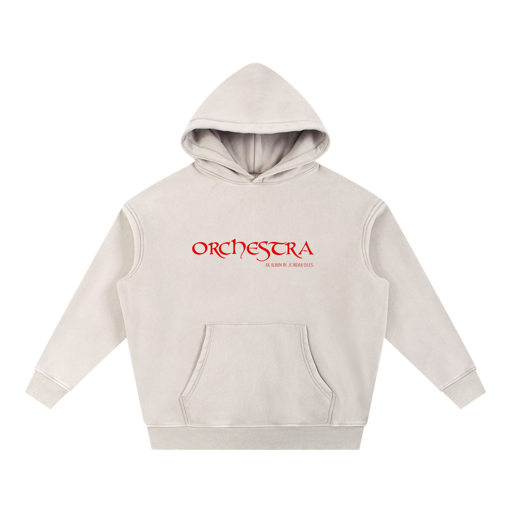 Orchestra Off White Snow Wash Fleece Oversize Hoodie