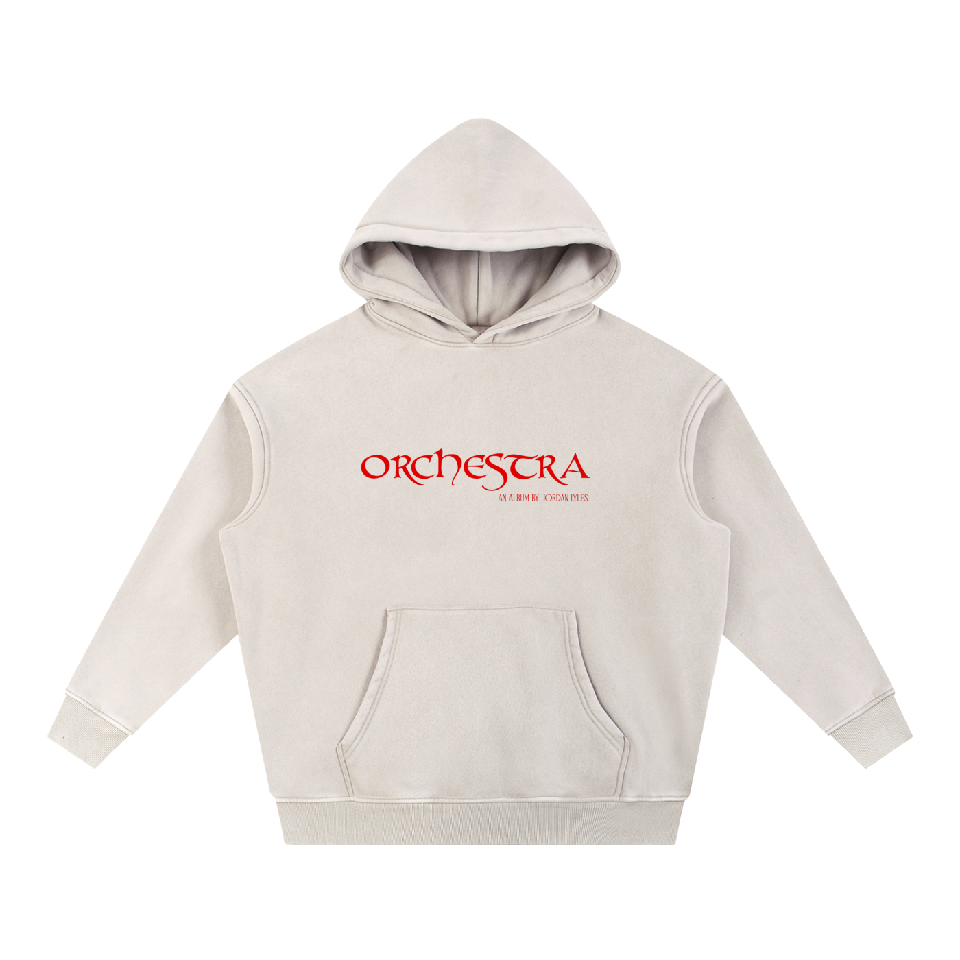 Orchestra Off White Snow Wash Fleece Oversize Hoodie