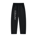 Orchestra Black Unisex Tapered Straight Hem Sweatpants