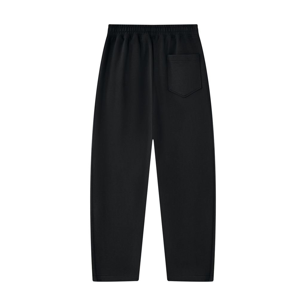 Orchestra Black Unisex Tapered Straight Hem Sweatpants