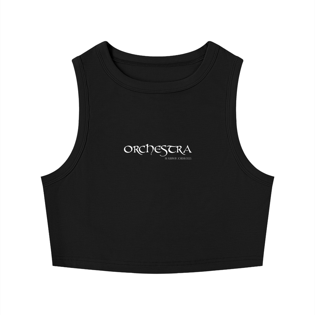 Orchestra Black Women's Tight Crewneck Crop Tank Top