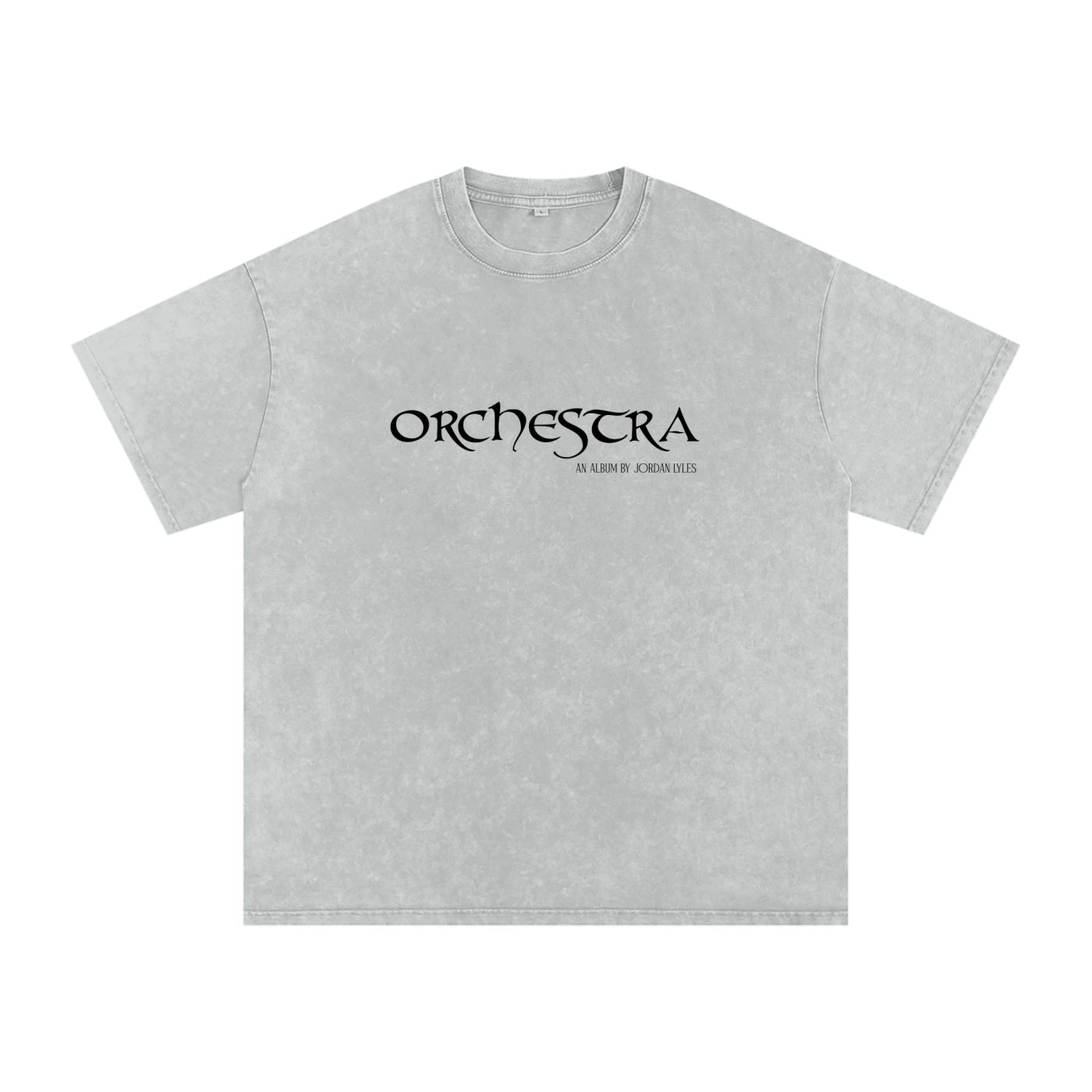 Orchestra Grey Snow Washed Oversized Cotton T-Shirt