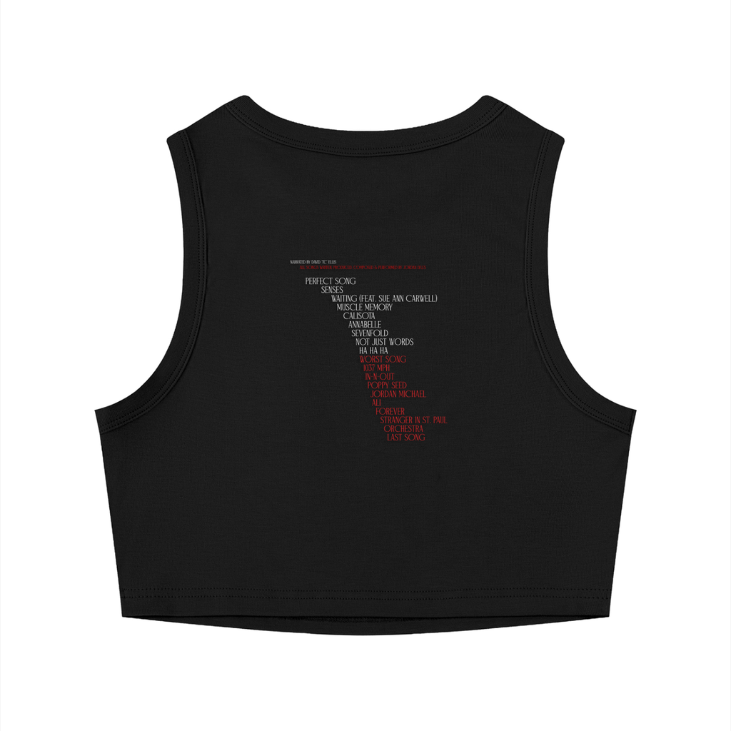 Orchestra Black Women's Tight Crewneck Crop Tank Top