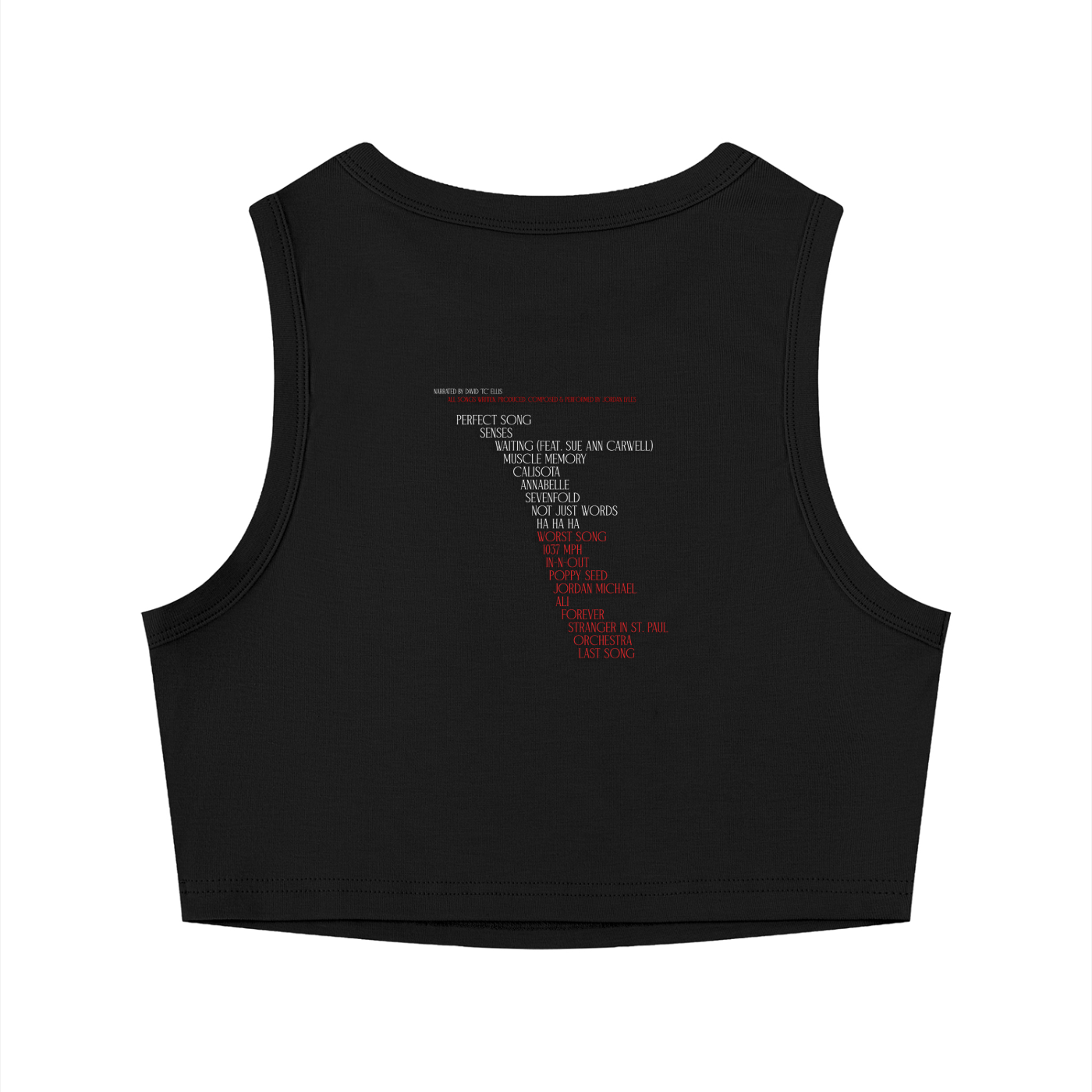 Orchestra Black Women's Tight Crewneck Crop Tank Top
