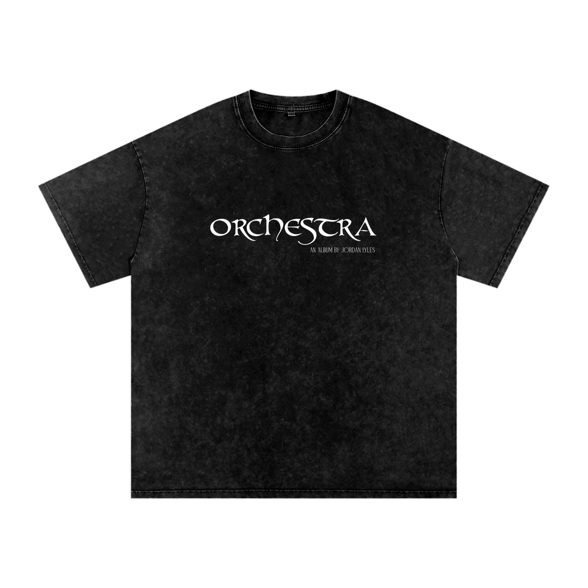 Orchestra Black Snow Washed Oversized Cotton T-Shirt