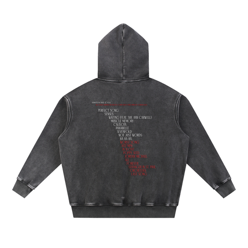 Orchestra Black Snow Wash Fleece Oversize Hoodie