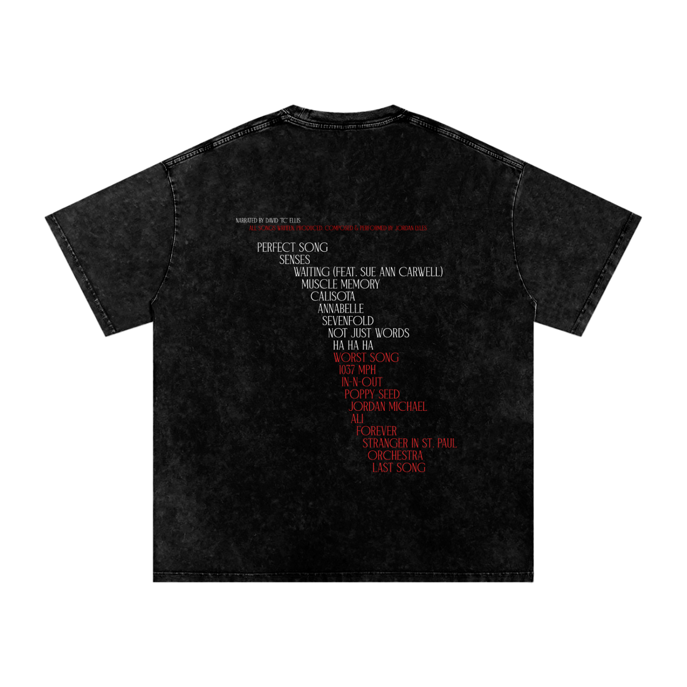 Orchestra Black Snow Washed Oversized Cotton T-Shirt