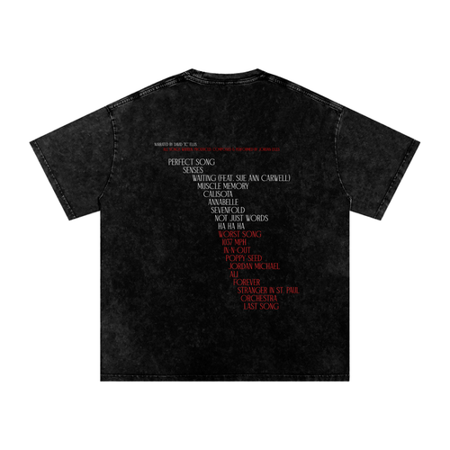 Orchestra Black Snow Washed Oversized Cotton T-Shirt