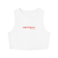 Orchestra White Women's Tight Crewneck Crop Tank Top
